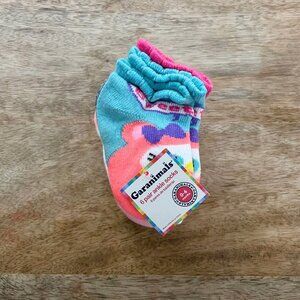 5/$20 NEW 6Pk 0-6M Girls Animal Socks